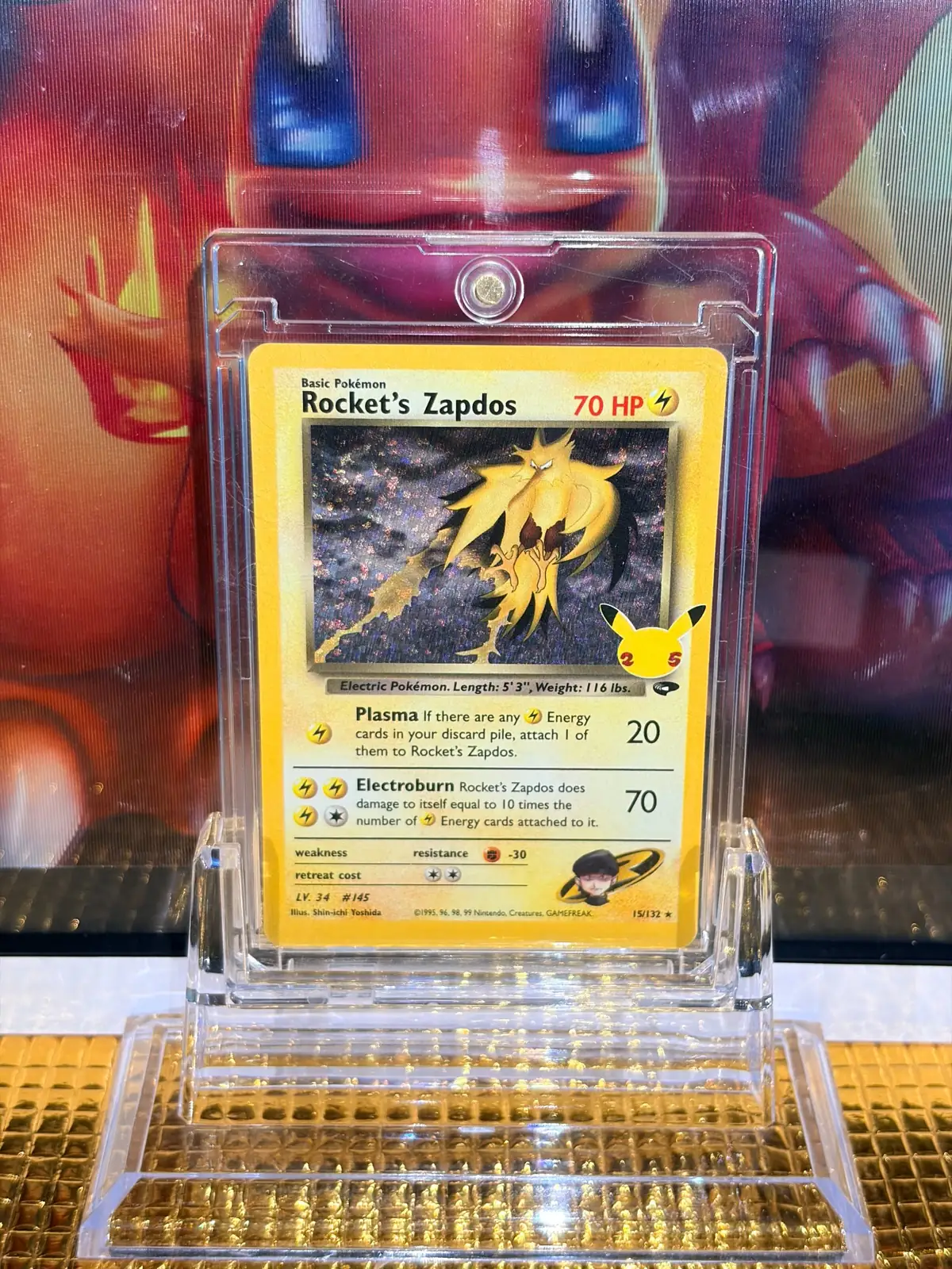 Rocket's Zapdos Classic Collection Pokémon card 15/132 illustrated by Shin-ichi Yoshida
