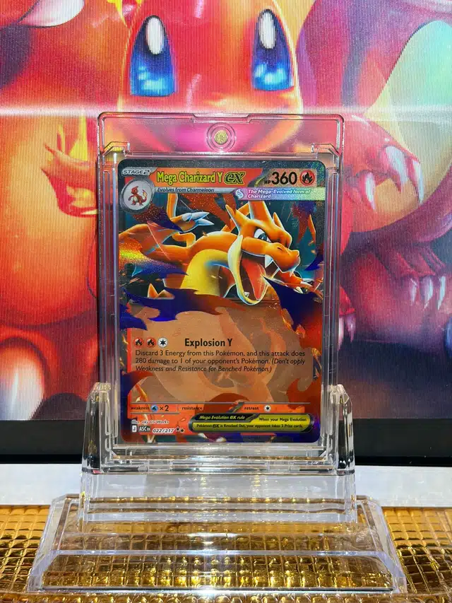 Mega Charizard Y ex Double Rare Pokémon card 022/217 illustrated by aky CG Works