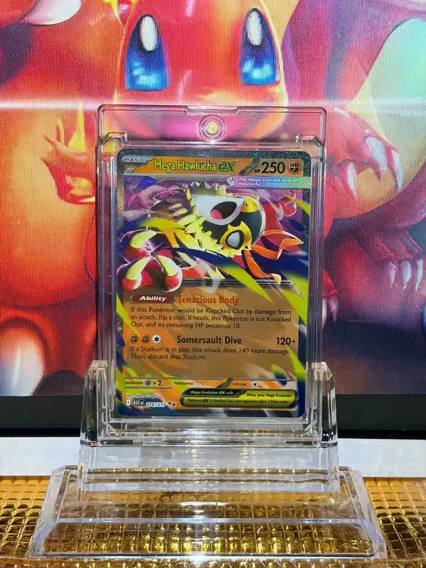 Mega Hawlucha ex Double Rare Pokémon card 116/217 illustrated by 5ban Graphics