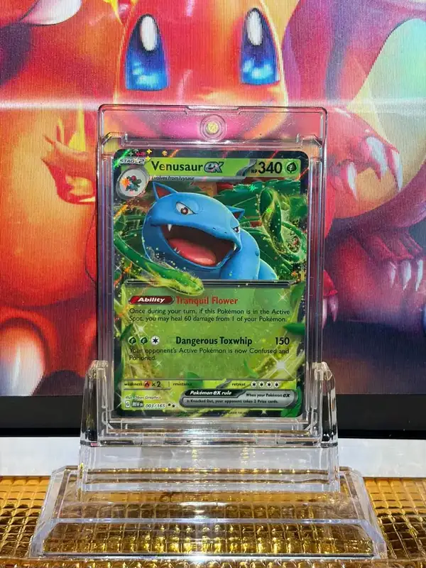 Venusaur ex Double Rare Pokémon card 003/165 illustrated by 5ban Graphics