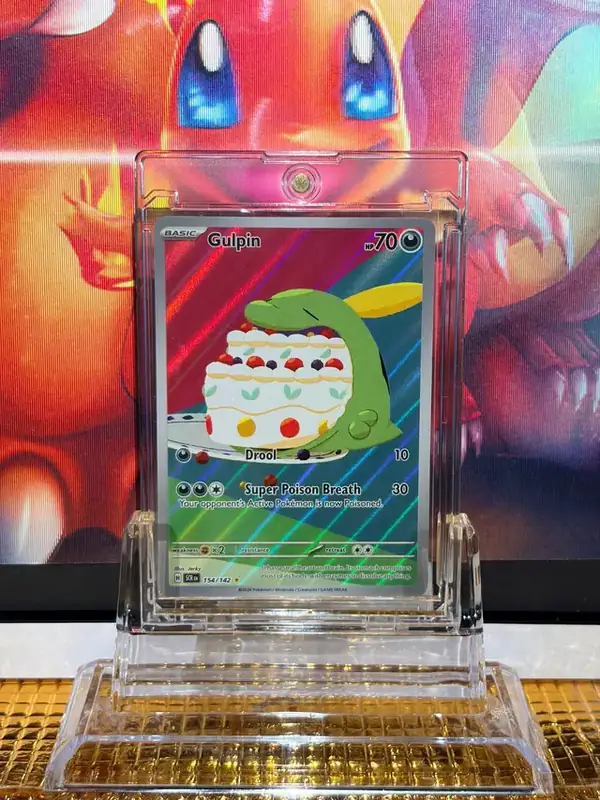Gulpin Illustration Rare Pokémon card 154/142 illustrated by Jerky