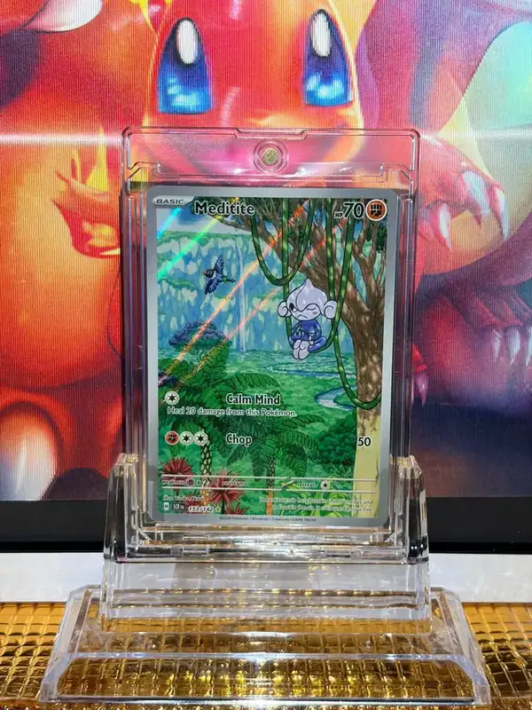 Meditite Illustration Rare Pokémon card 153/142 illustrated by Yuriko Akase