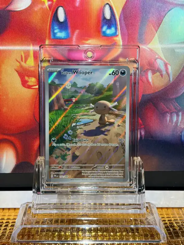 Paldean Wooper Illustration Rare Pokémon card 102/094 illustrated by OKACHEKE
