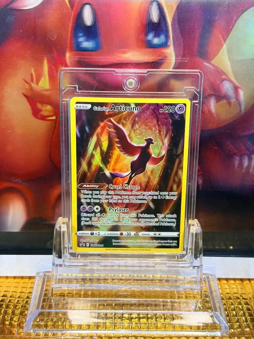 Galarian Articuno Promo Rare Pokémon card SWSH282 illustrated by Shiburingaru