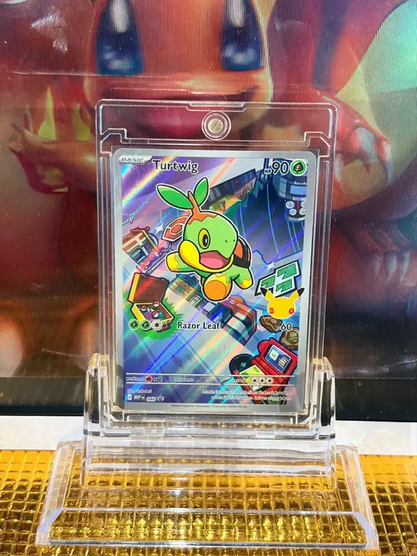 Turtwig Promo Rare Pokémon card MEP 040 illustrated by Saboteri