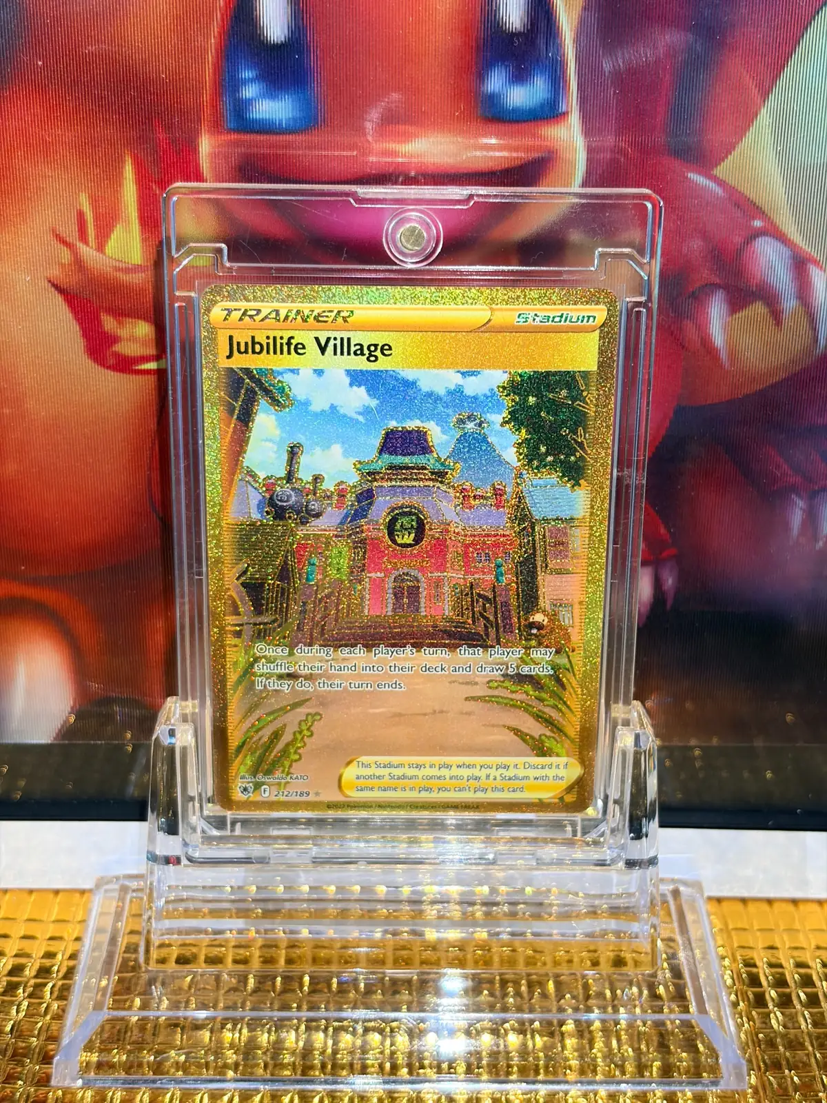 Jubilife Village Secret Rare Pokémon card 212/189 illustrated by Oswaldo KATO