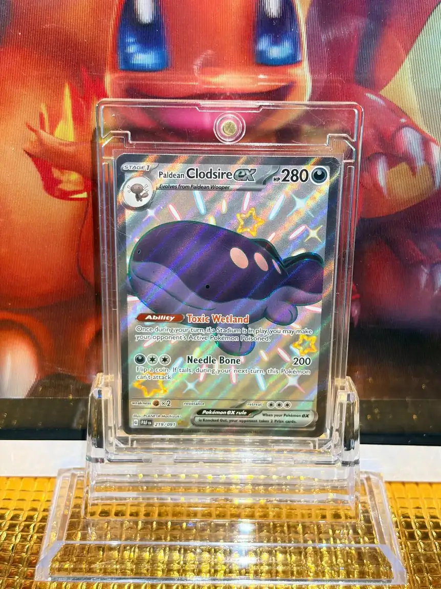 Paldean Clodsire ex Shiny Ultra Rare Pokémon card 219/091 illustrated by PLANETA Mochizuki