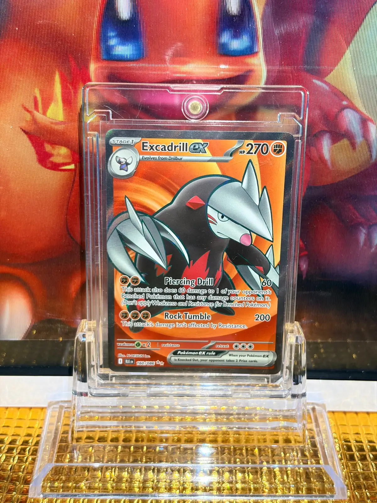 Excadrill ex Ultra Rare Pokémon card 160/086 illustrated by N-DESIGN Inc.