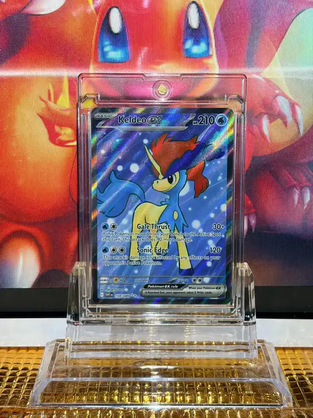 Keldeo ex Ultra Rare Pokémon card 159/086 illustrated by N-DESIGN Inc.
