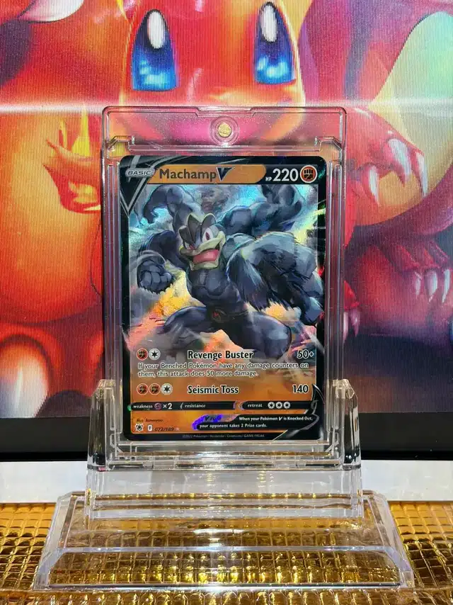 Machamp V Ultra Rare Pokémon card 072/189 illustrated by kawayoo