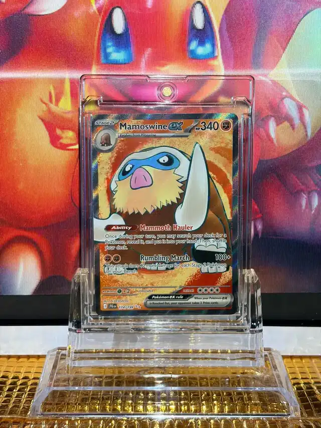 Mamoswine ex Ultra Rare Pokémon card 174/159 illustrated by N-DESIGN Inc.