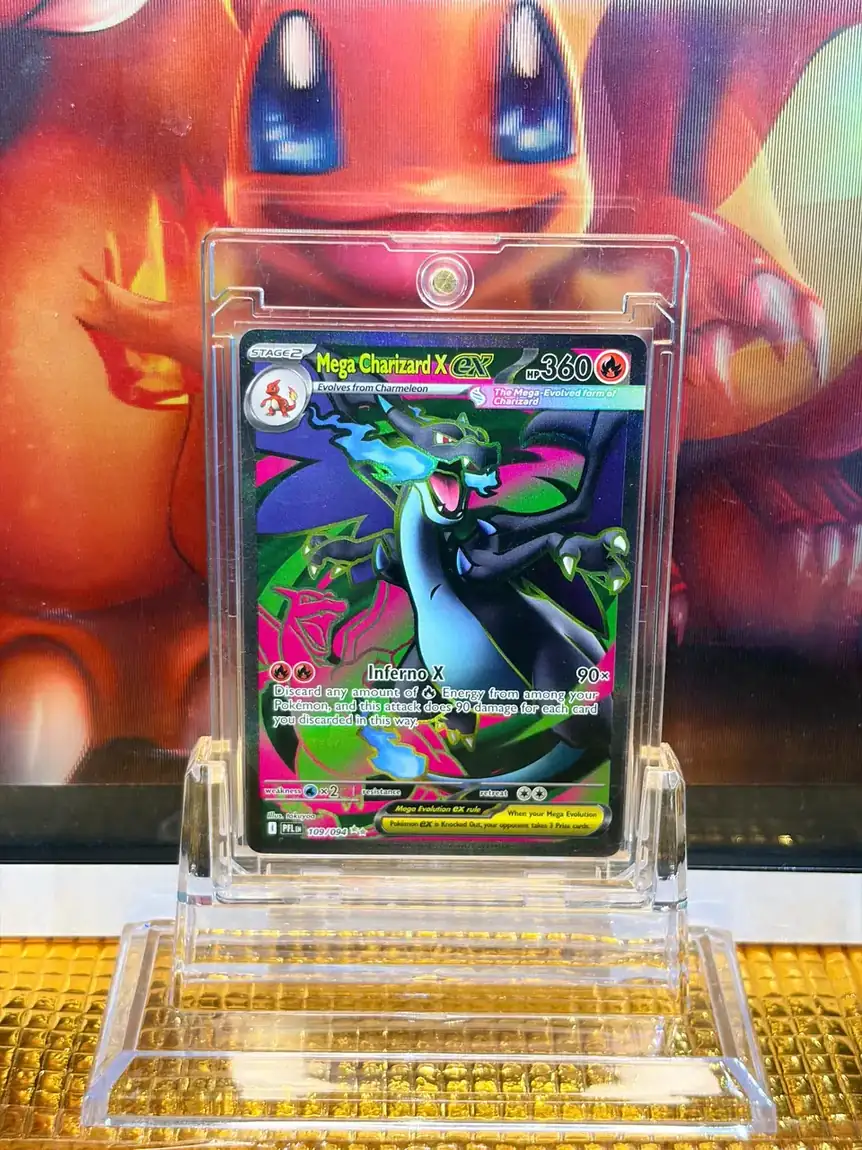 Mega Charizard X ex Ultra Rare Pokémon card 109/094 illustrated by takuyoa