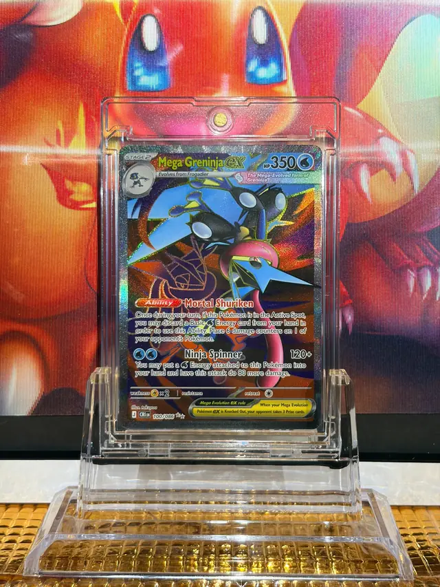 Mega Greninja ex Ultra Rare Pokémon card 100/086 illustrated by takuyoa