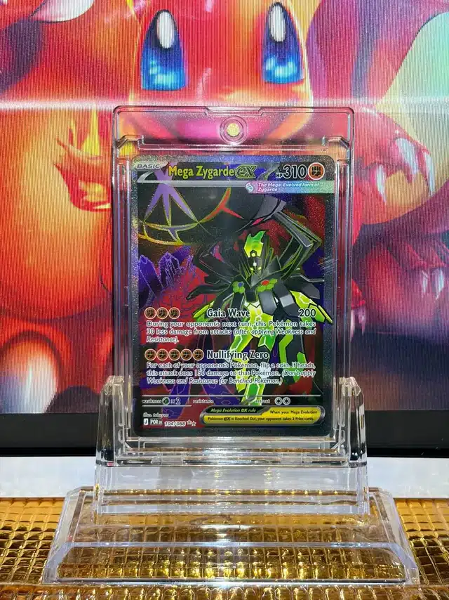 Mega Zygarde ex Ultra Rare Pokémon card 104/088 illustrated by takuyoa