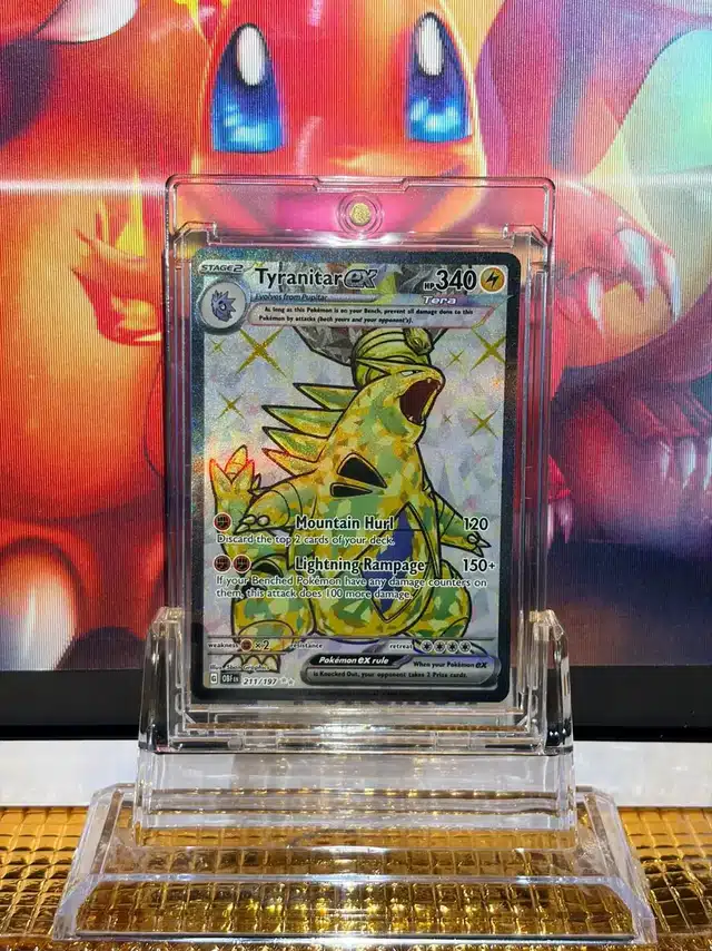 Tyranitar ex Ultra Rare Pokémon card 211/197 illustrated by 5ban Graphics